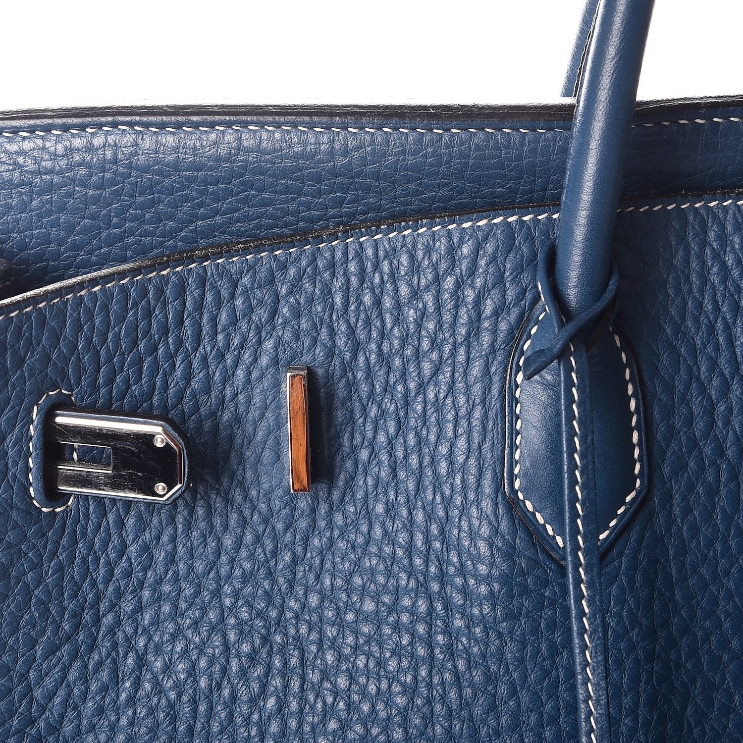 Hermes Taurillon Clemence Birkin 40 Bleu Thalassa 22 of 31