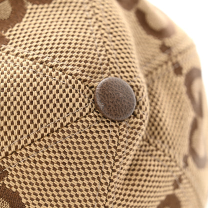 Gucci Monogram Jumbo GG Baseball Hat S 56 Camel Ebony 13 of 13