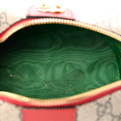 Gucci Soft GG Supreme Monogram Calfskin Medium Ophidia Cosmetic Case Beige Ebony Hibiscus Red 5 of 8