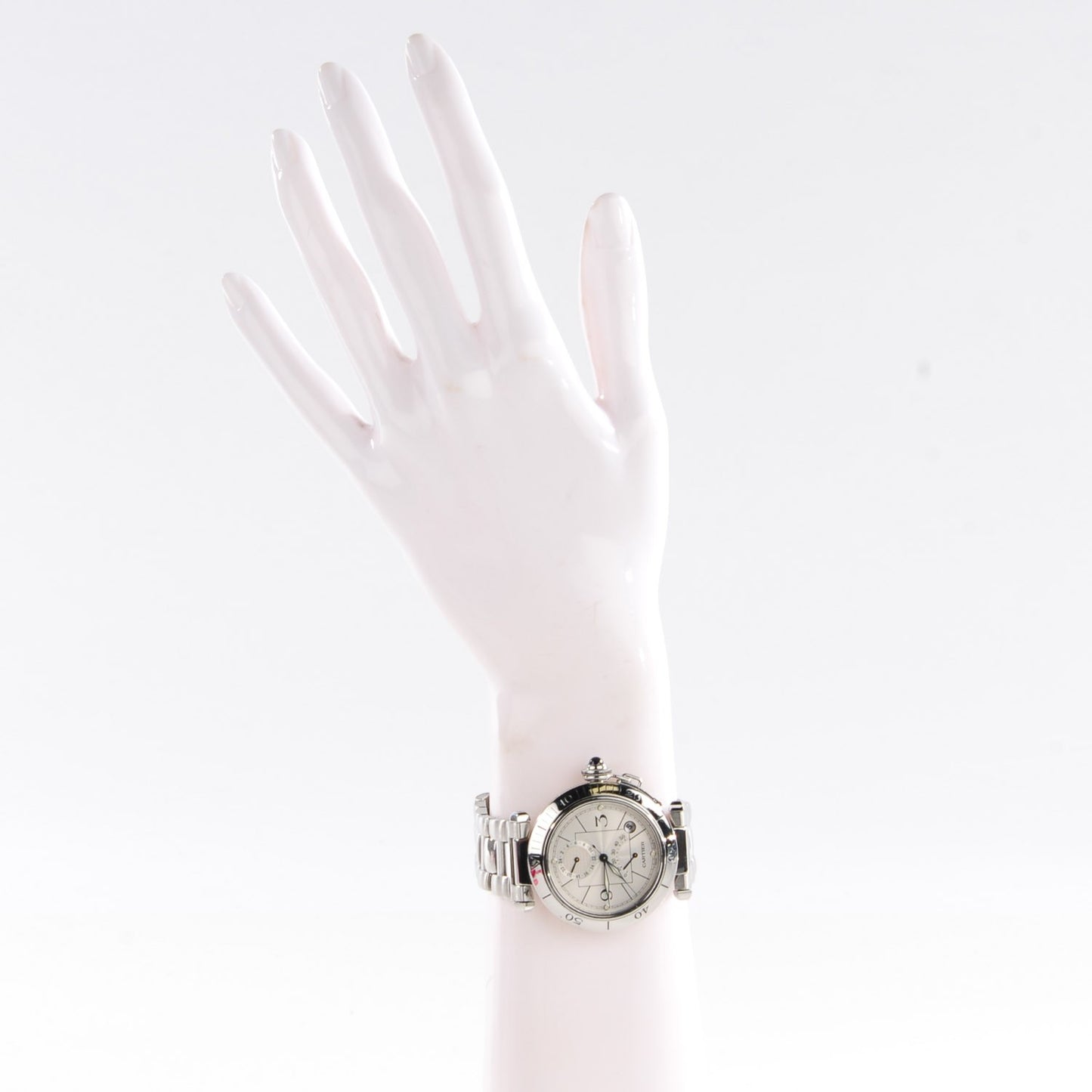 Stainless Steel 38mm Pasha C GMT Chronograph Automatic Watch