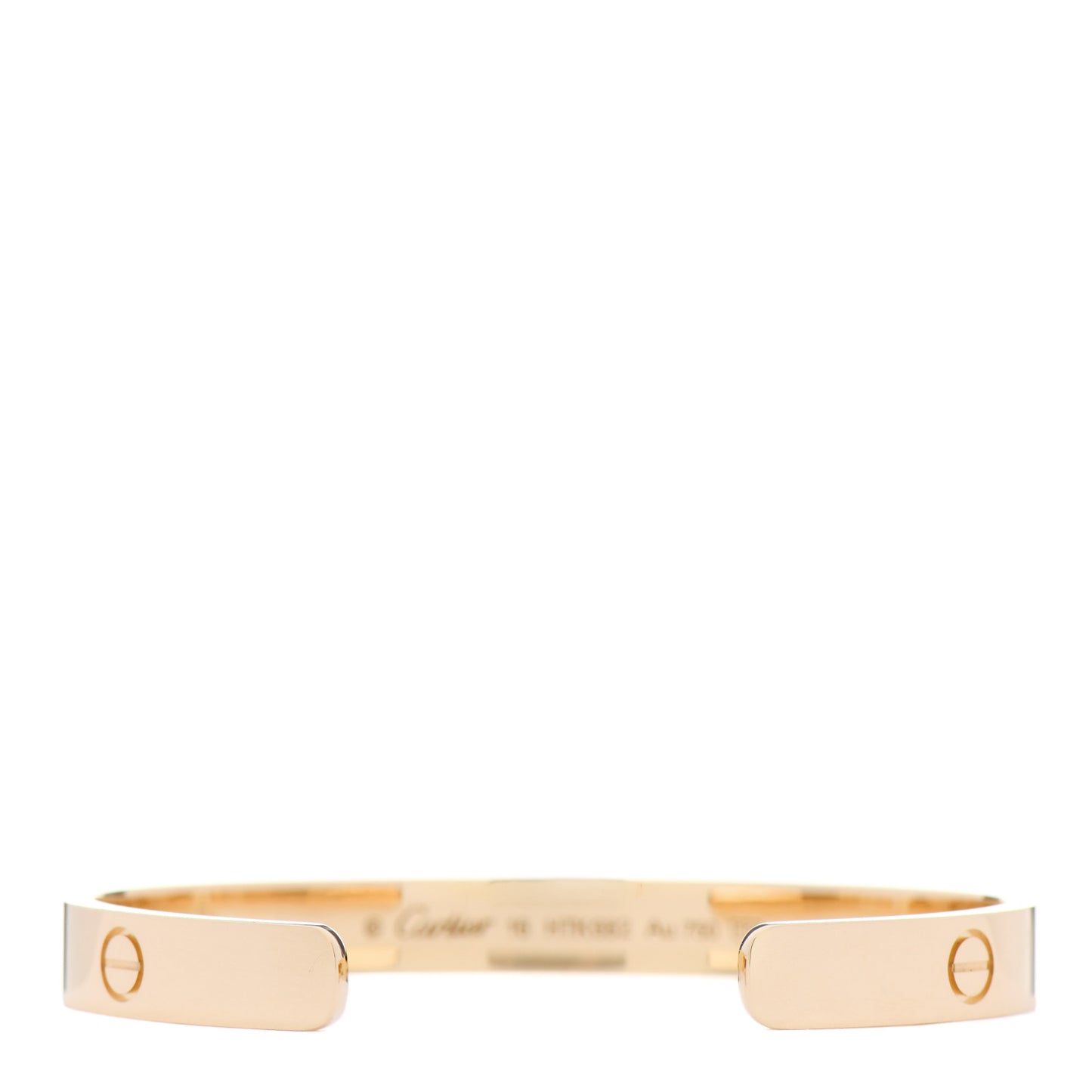 18K Yellow Gold LOVE Cuff Bracelet 16