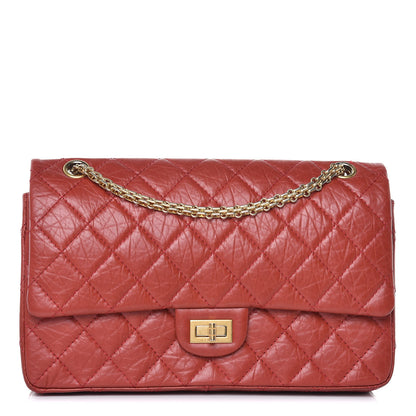 Chanel Aged Calfskin Quilted 2.55 Reissue 226 Flap Red 1 of 14