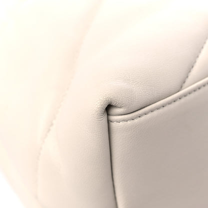 Saint Laurent Lambskin Quilted Medium Loulou Puffer Monogram Chain Satchel Crema Soft 11 of 13