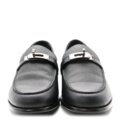 Hermes Epsom Womens Destin Loafer 37 Black 3 of 10