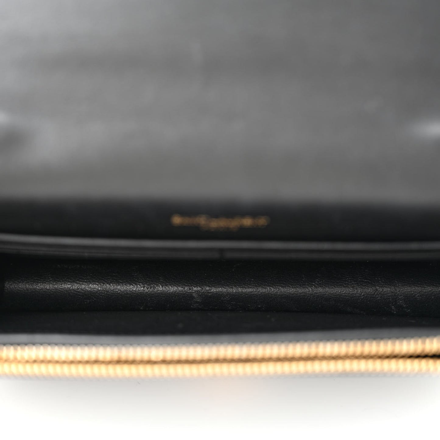 Smooth Calfskin Classic Monogram Kate Tassel Chain Wallet Black