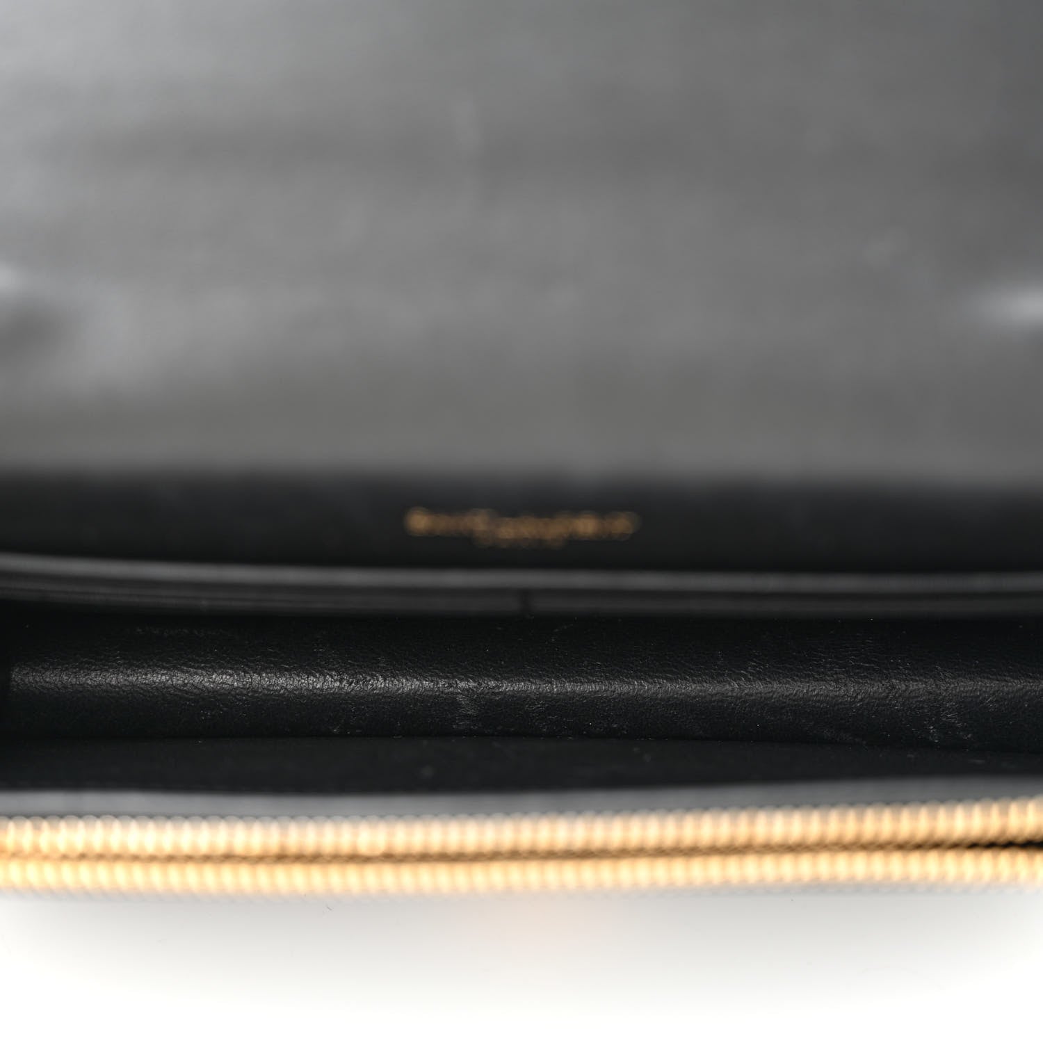 Saint Laurent Smooth Calfskin Classic Monogram Kate Tassel Chain Wallet Black 5 of 13