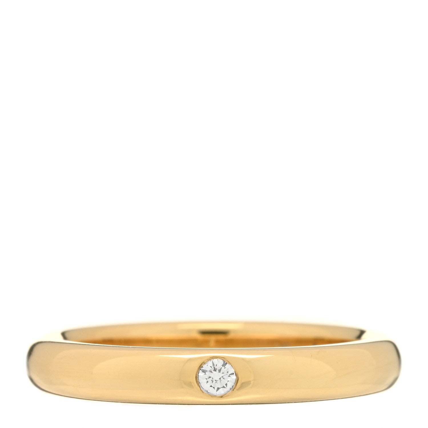 Tiffany 18K Yellow Gold Diamond Elsa Peretti Band Ring 47 4 1 of 4