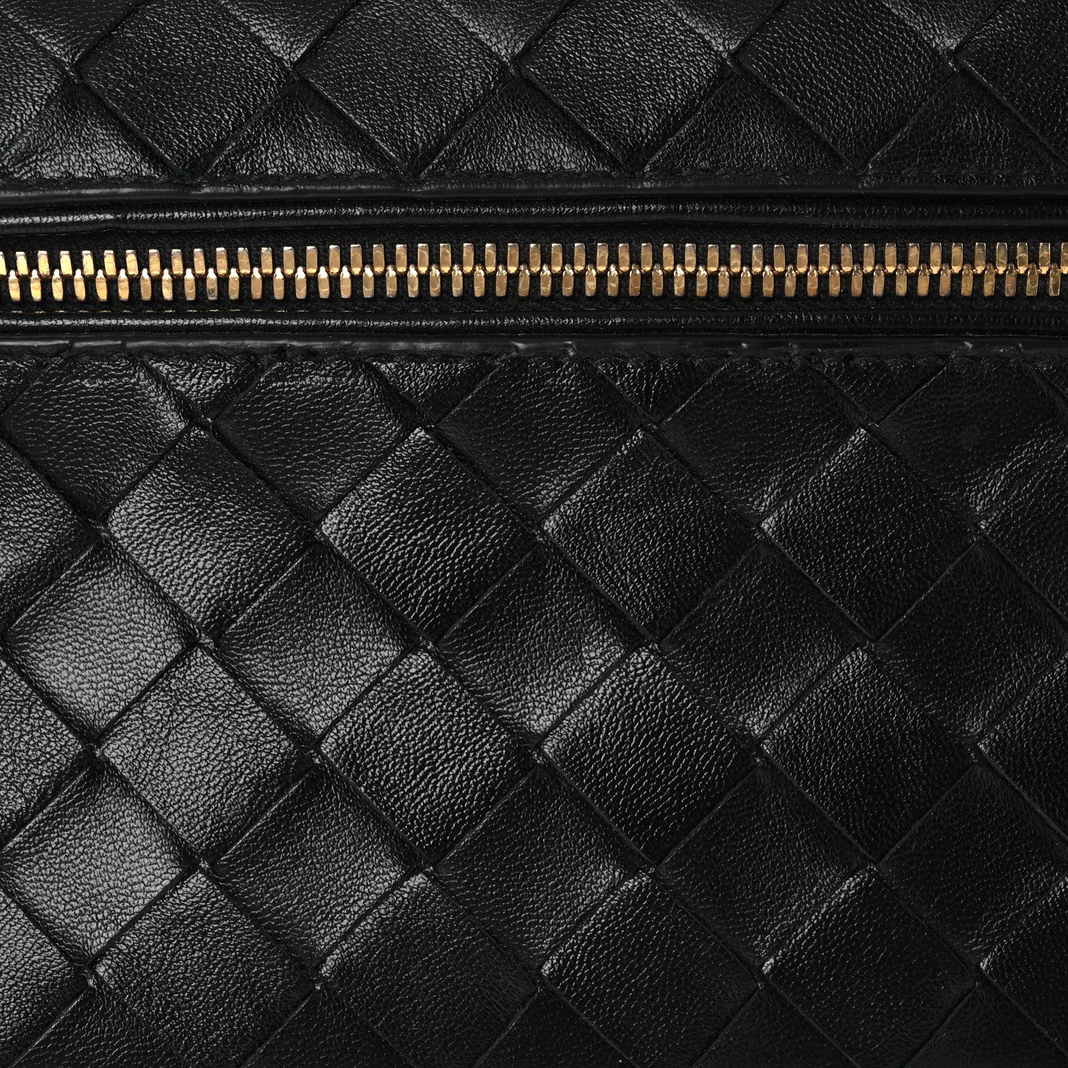 Bottega Veneta Calfskin Intrecciato Bang Bang Vanity Case Black 8 of 13