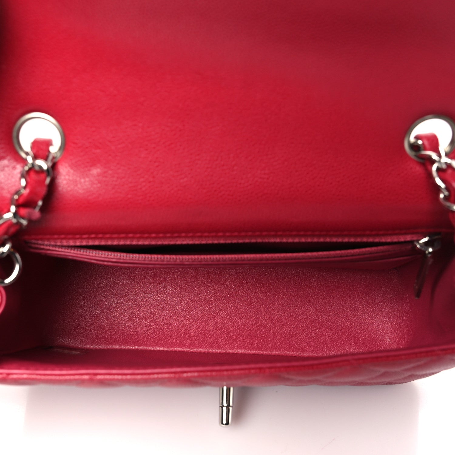 Chanel Caviar Quilted Mini Rectangular Flap Red 5 of 10