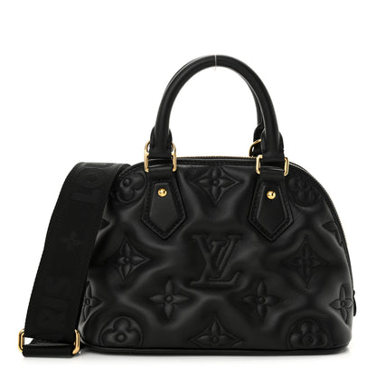 Louis Vuitton Calfskin Bubblegram Alma BB Black 1 of 11