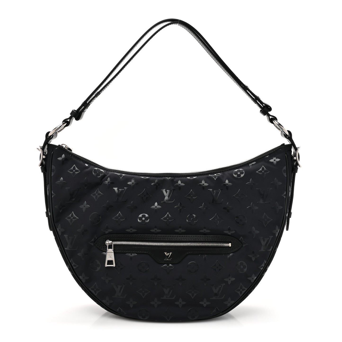 Nylon Monogram Loop Pocket Hobo Polar Night
