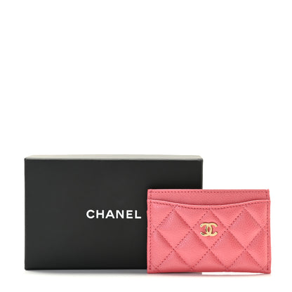 Chanel Caviar Quilted Card Holder Pink 9 of 9