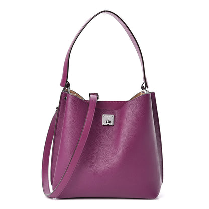 MCM Grained Calfskin Medium Milla Hobo Purple 1 of 8