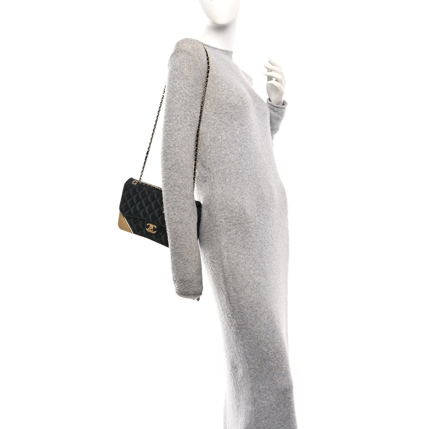 Chanel Calfskin Quilted Rock The Corner Flap Black 2 of 10