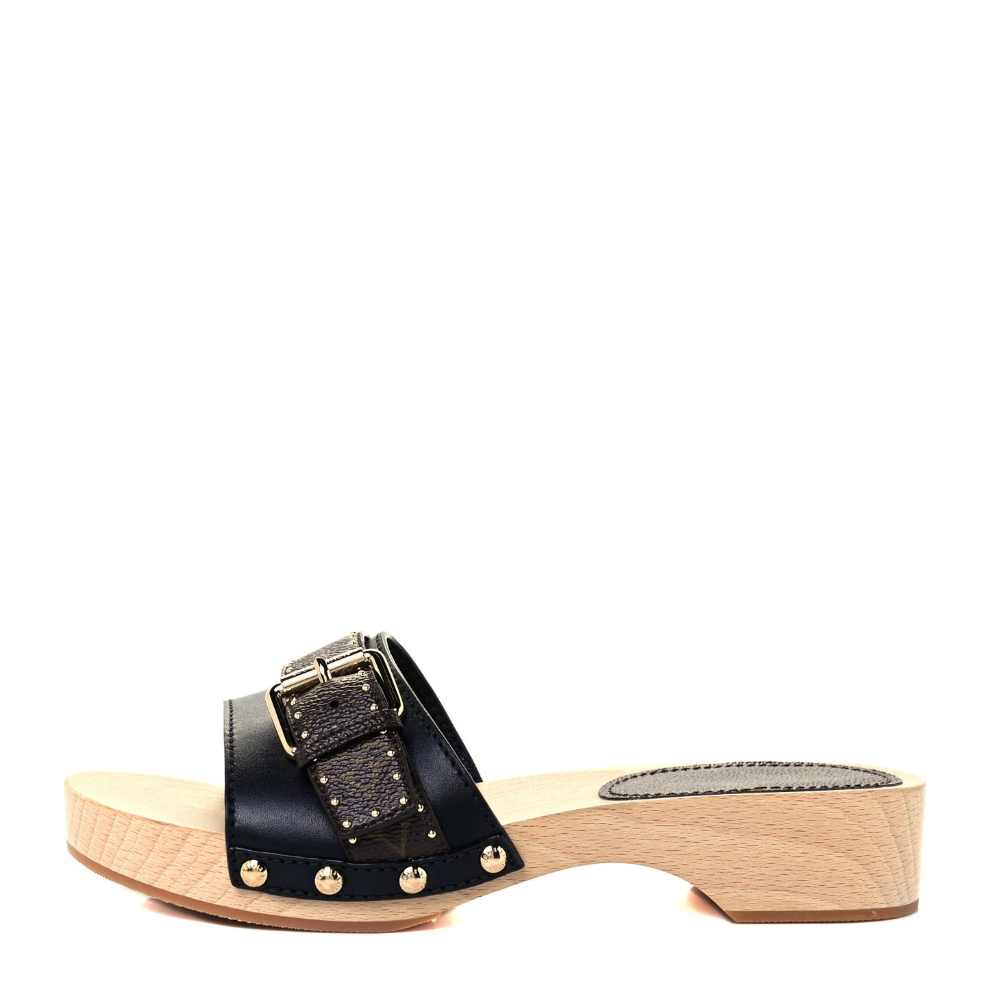 Calfskin Monogram Cottage Mules 37 Black