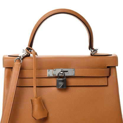Hermes Evercolor Kelly Retourne 28 Caramel Rose d'Ete 11 of 11