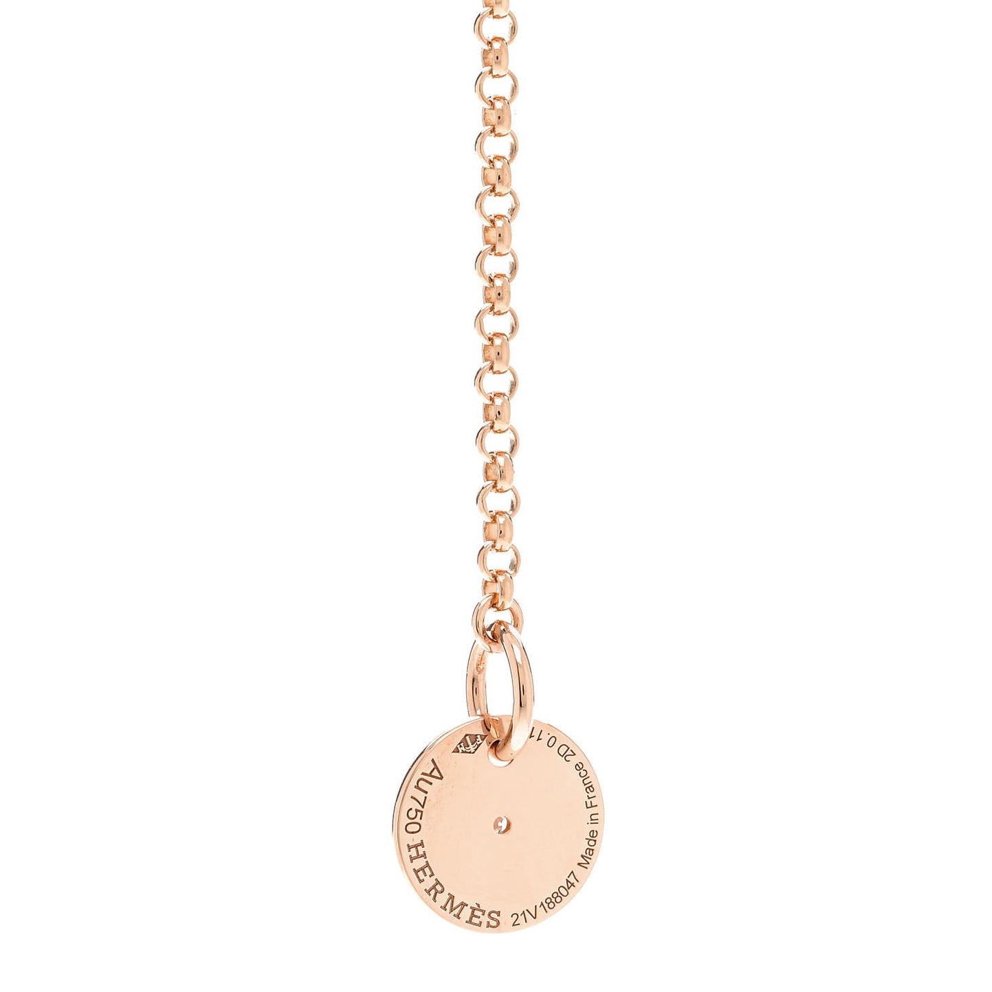 18K Rose Gold Diamond Gambade Necklace