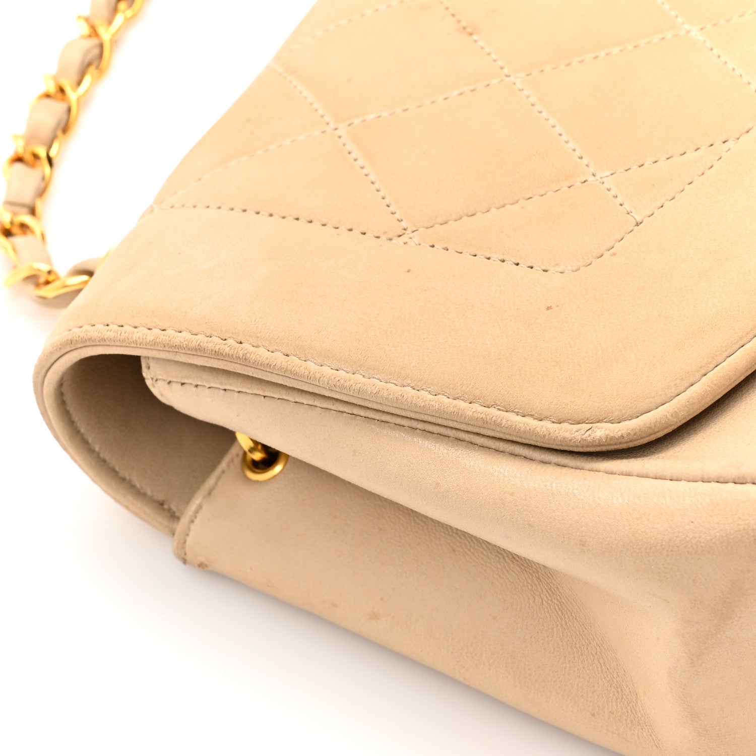 Chanel Lambskin Quilted Small Single Flap Beige 15 of 19