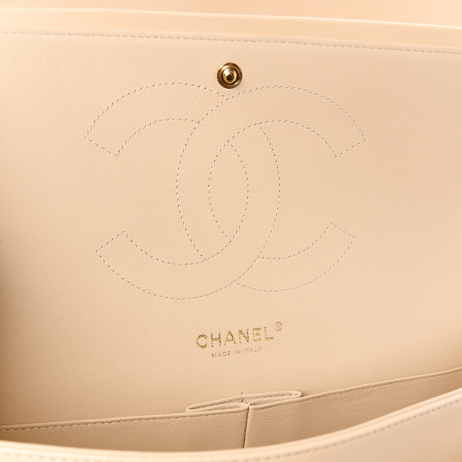 Chanel Lambskin Quilted Jumbo Double Flap Beige 6 of 12