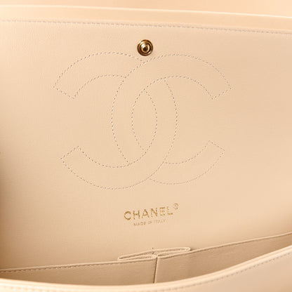 Chanel Lambskin Quilted Jumbo Double Flap Beige 6 of 12