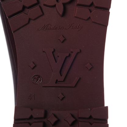 Louis Vuitton Rubber Embossed Monogram Splash Rain Boots 41 Burgundy 6 of 7