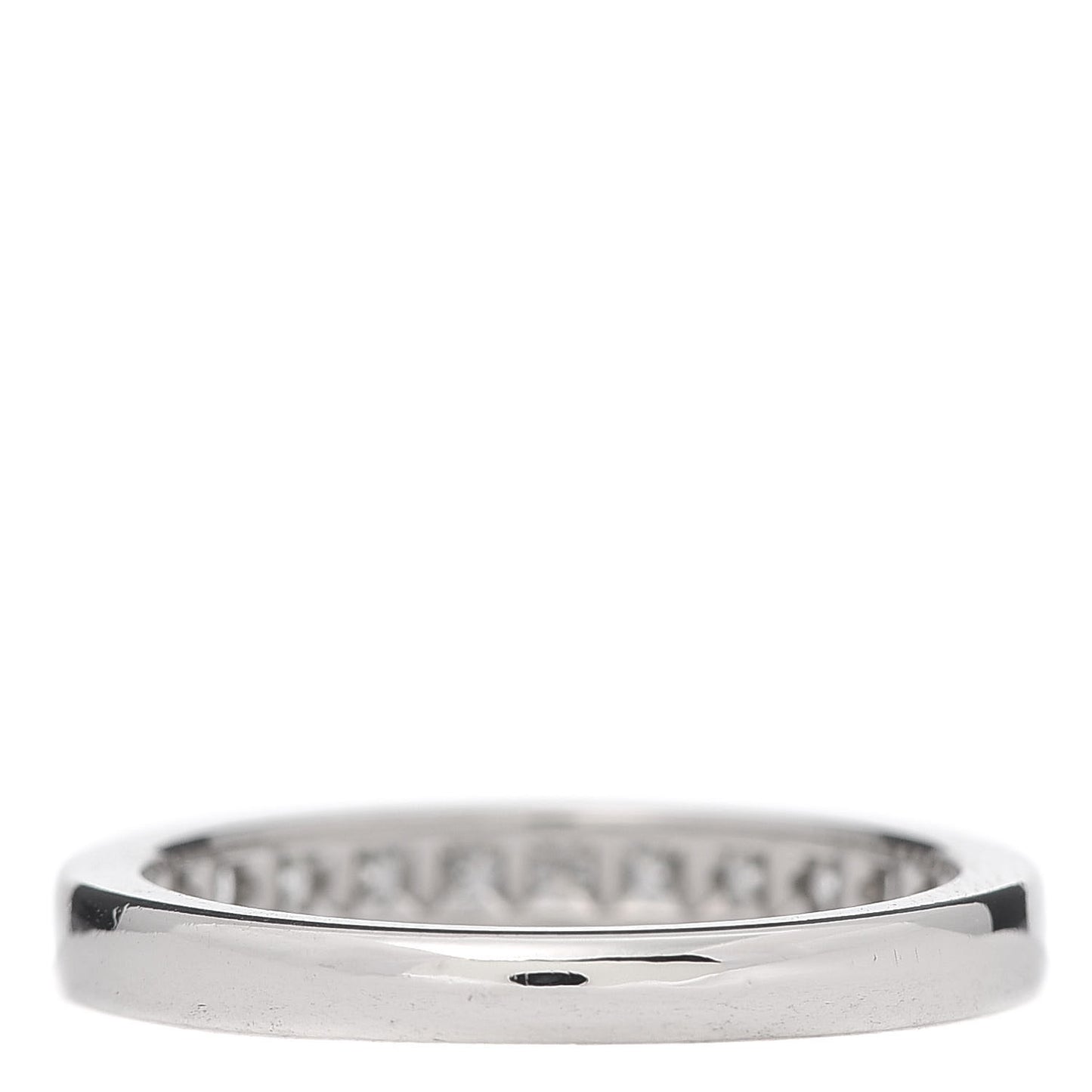 Platinum Diamond 3mm Half Circle Wedding Band Ring 56 7.5