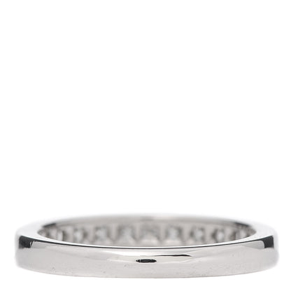Tiffany Platinum Diamond 3mm Half Circle Wedding Band Ring 56 7.5 3 of 4