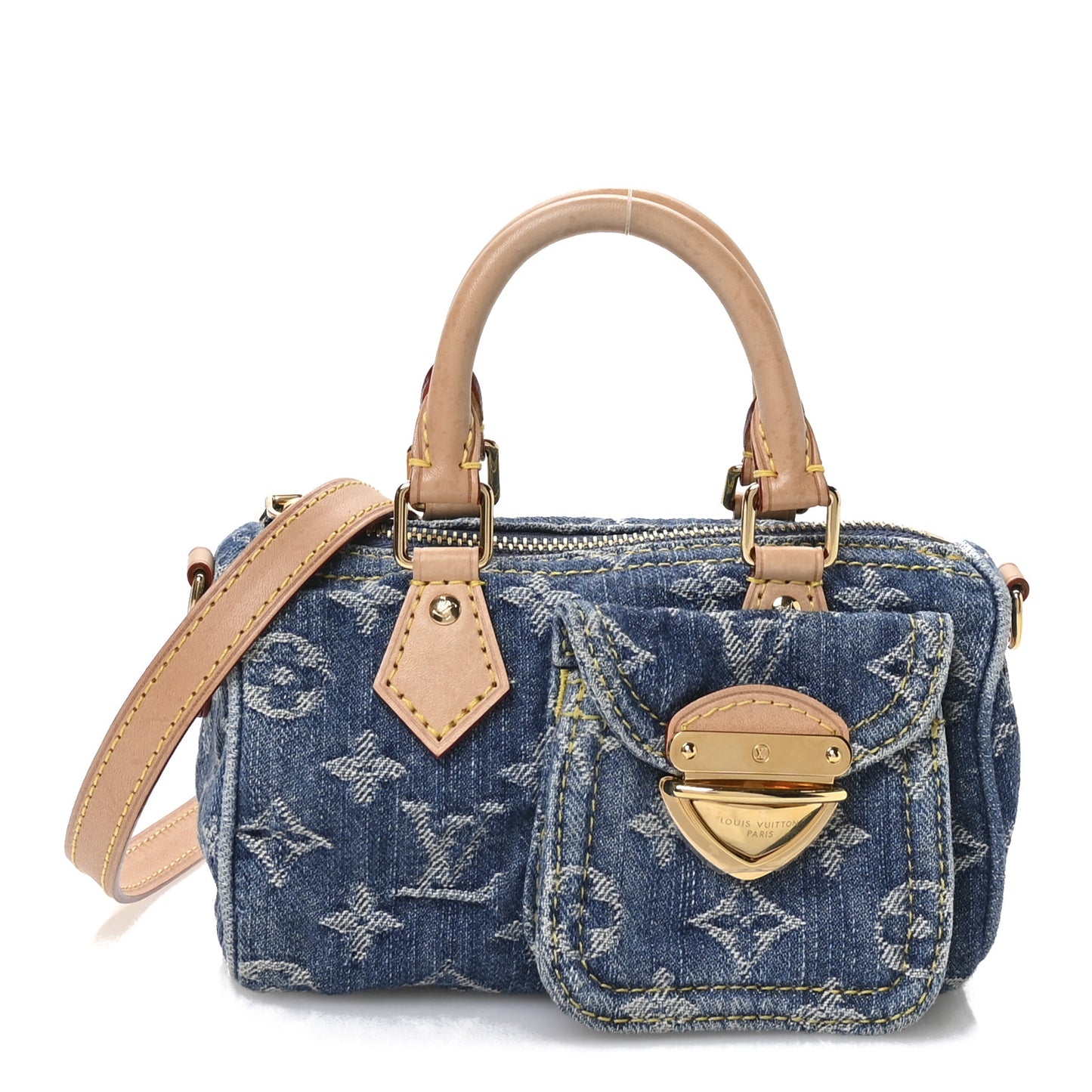 Monogram Denim Nano Speedy Blue