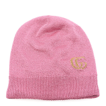 Gucci Lame Jacquard Monlux Beanie Hat L Roseate Yellow 1 of 5