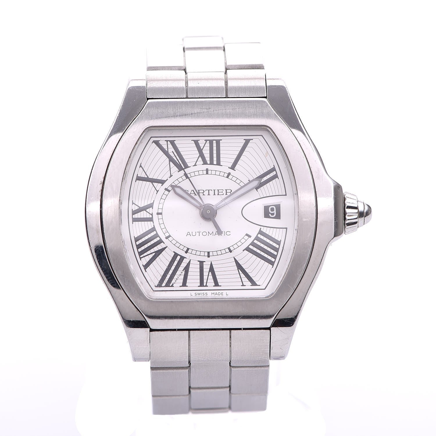 Cartier Stainless Steel 37mm Roadster Automatic Watch 1 of 8