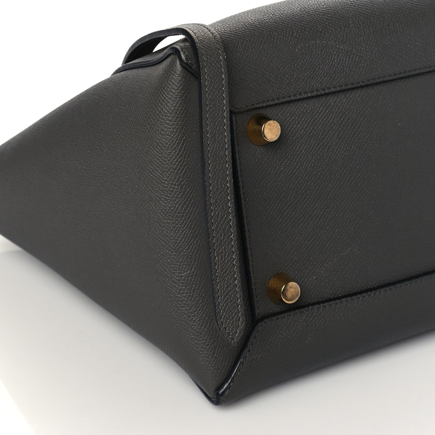 Grained Calfskin Mini Belt Bag Grey