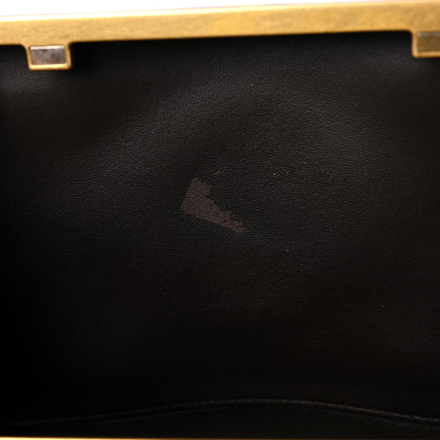 Bottega Veneta Spazzolato Calfskin Chain Clutch Gold Marble 9 of 9