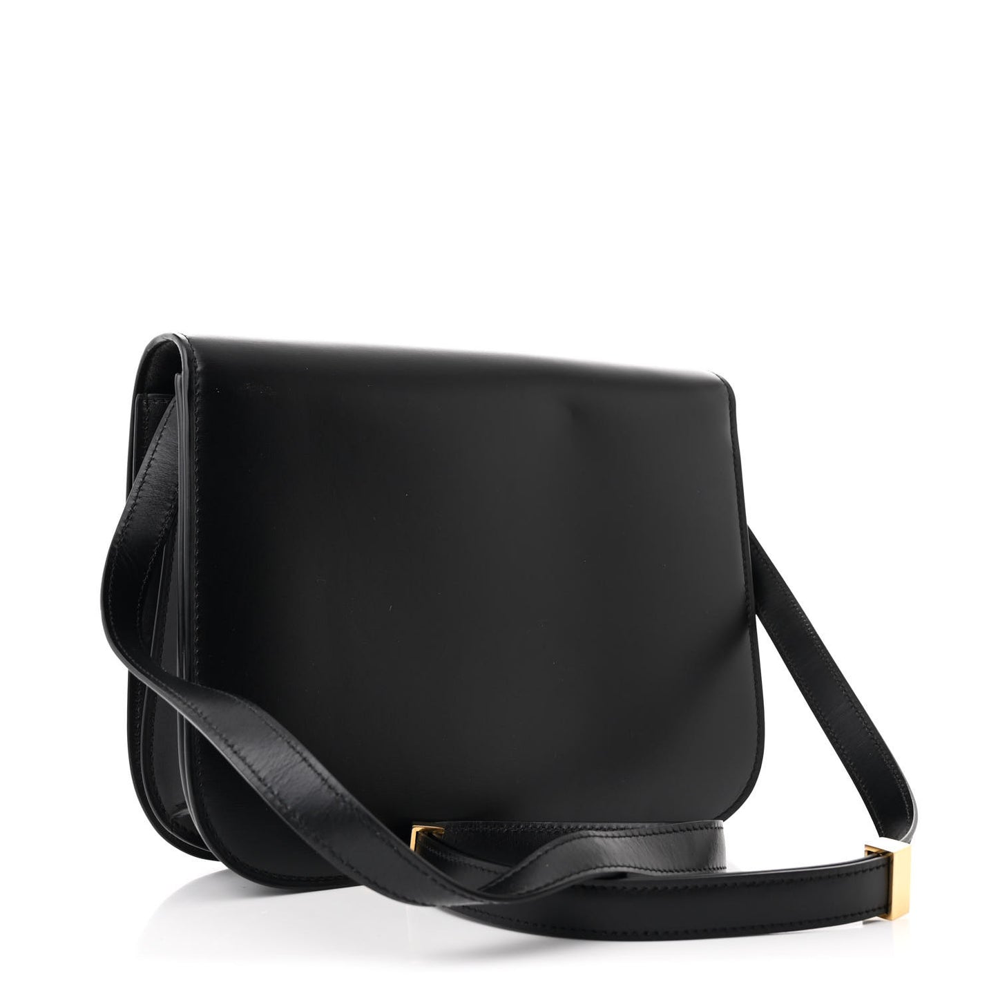 Box Calfskin Medium Classic Box Flap Bag Black