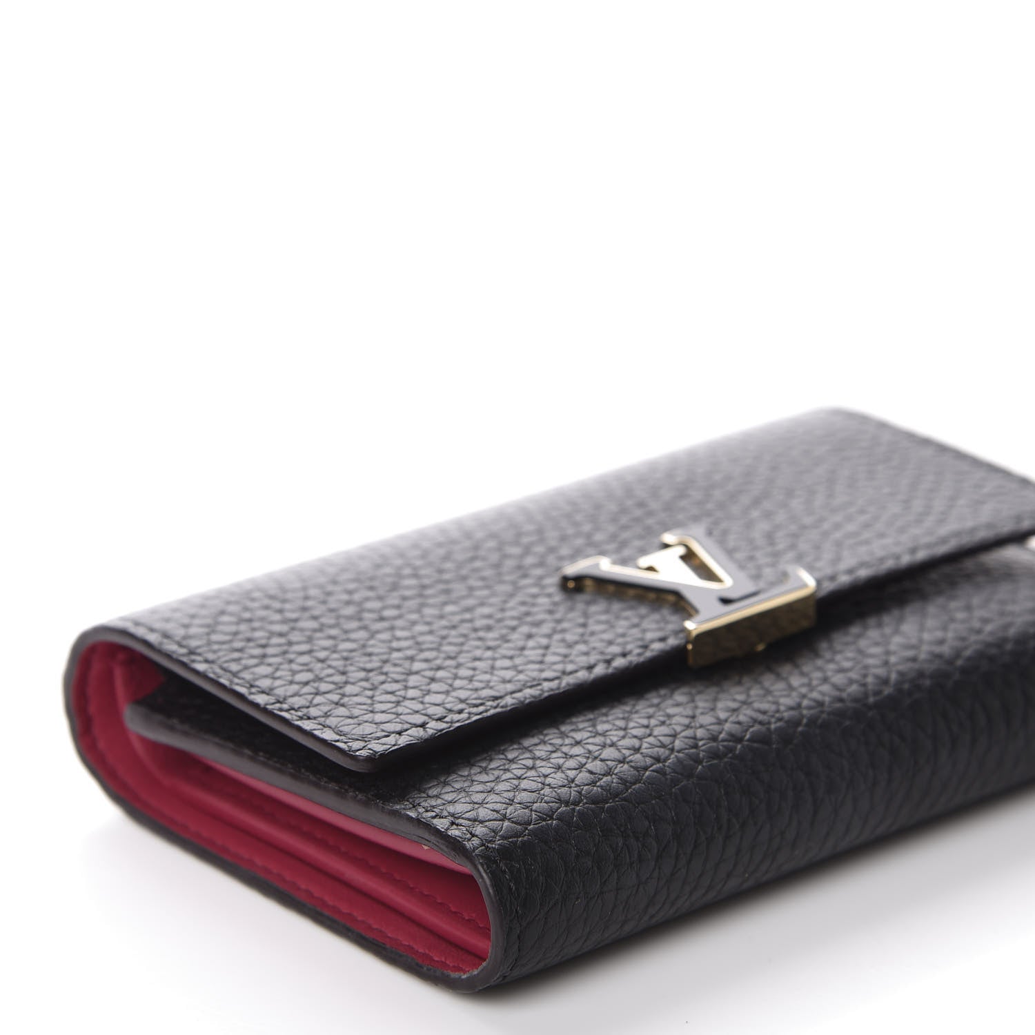 Louis Vuitton Taurillon Capucines Compact Wallet Black 7 of 9