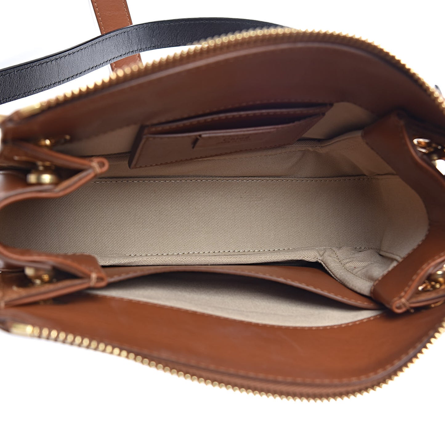 Calfskin Suede Small Roy Bag Caramel