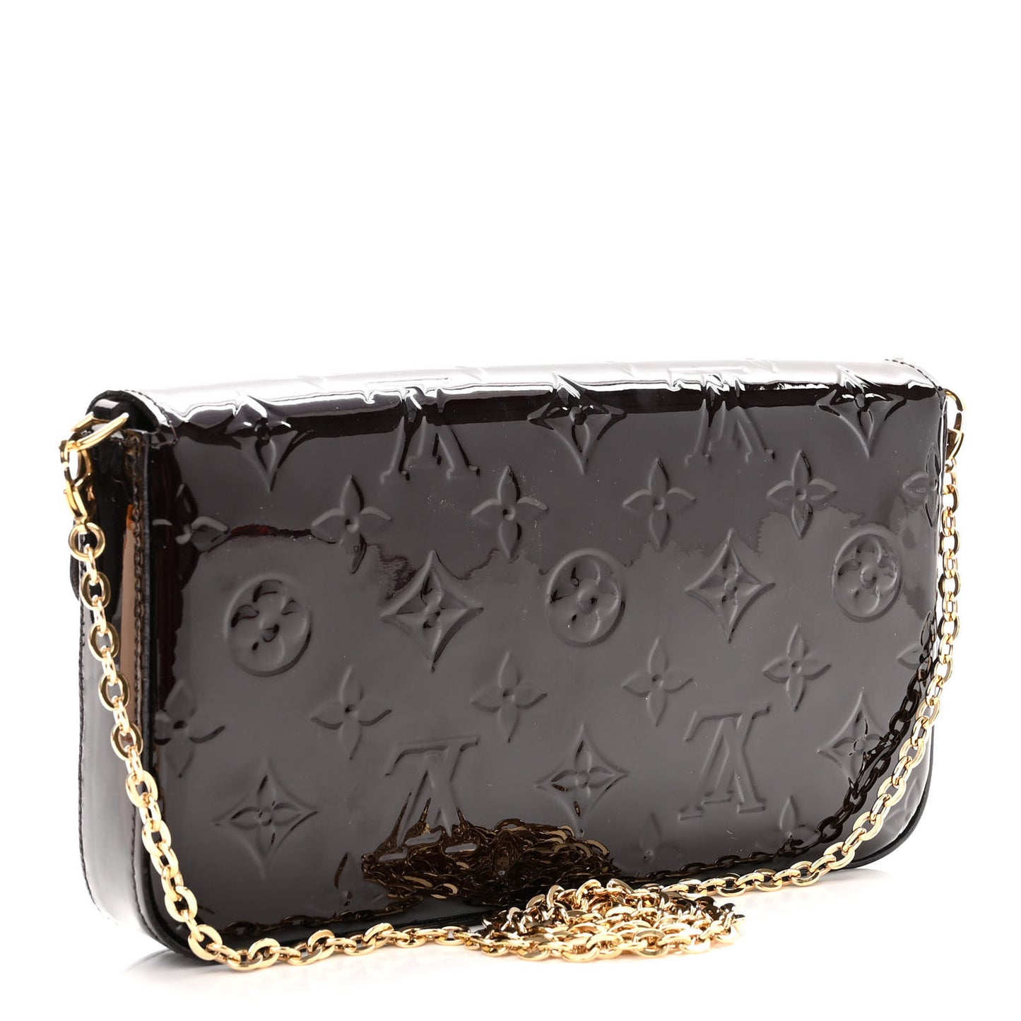 Vernis Pochette Felicie Chain Wallet Amarante