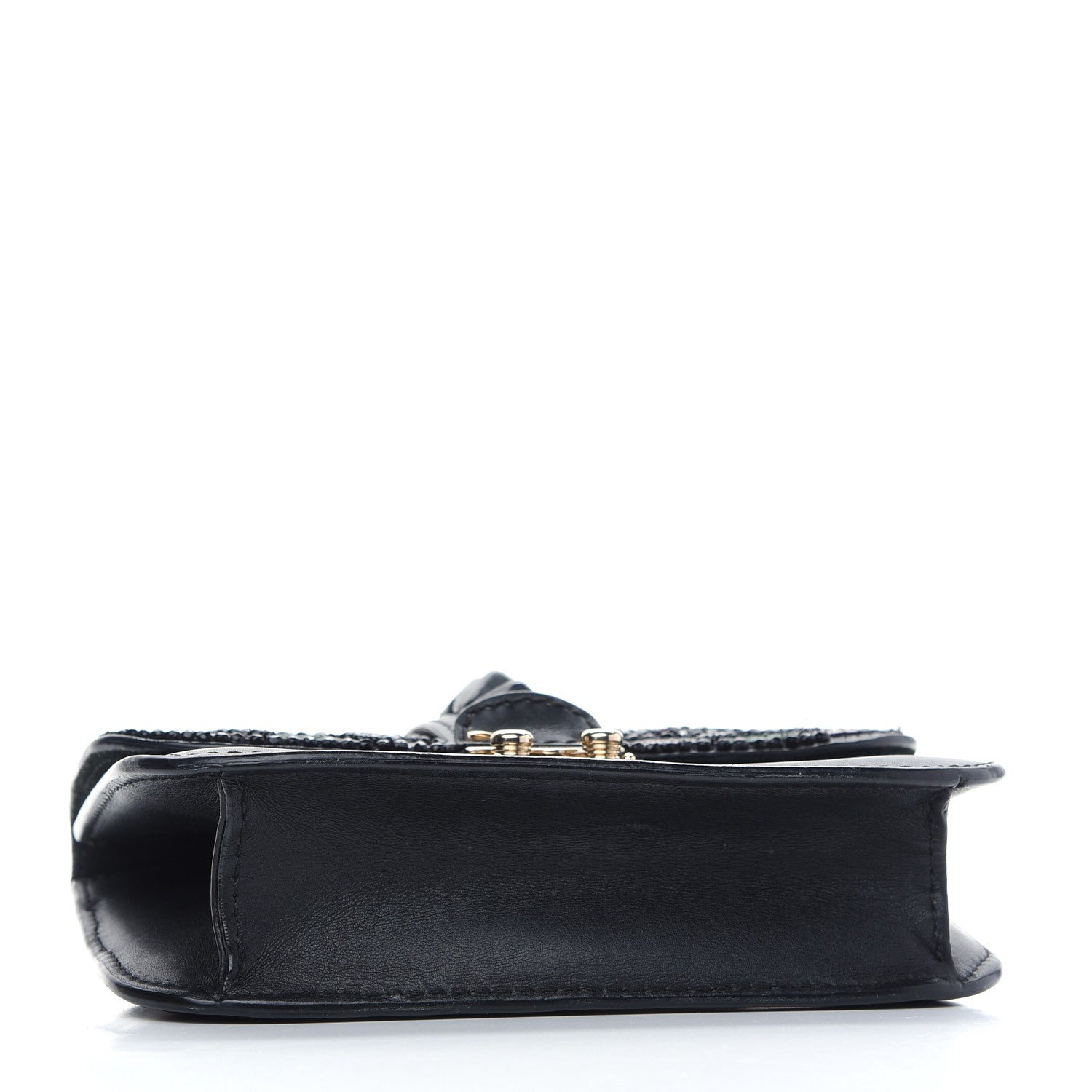 Valentino Garavani Vitello Beaded Small Glam Lock Rockstud Flap Black Multicolor 4 of 11
