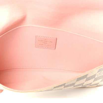 Louis Vuitton Damier Azur Pochette Felicie Chain Wallet Rose Ballerine 6 of 12