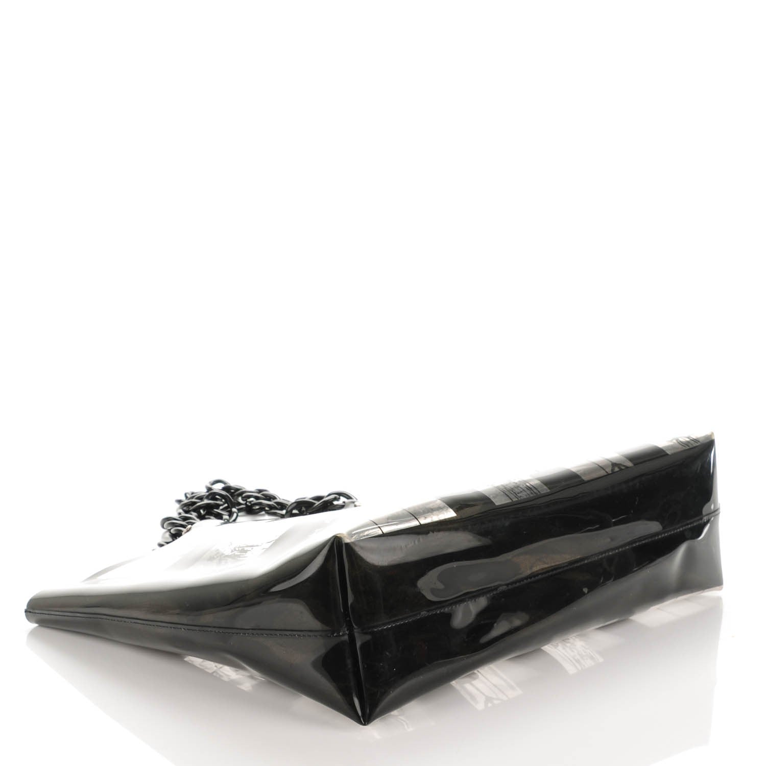 Chanel Vinyl Coco Window Tote Black 4 of 8