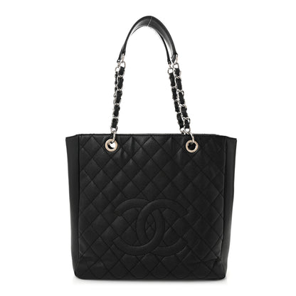 Chanel Caviar Quilted Vertical Grand Shopping Tote GST Black 1 of 12