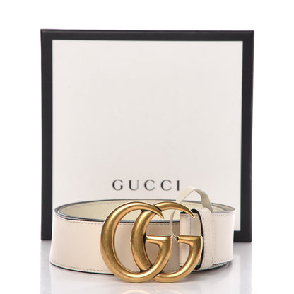 Gucci Calfskin Double G 40mm Belt 85 34 Mystic White 8 of 8