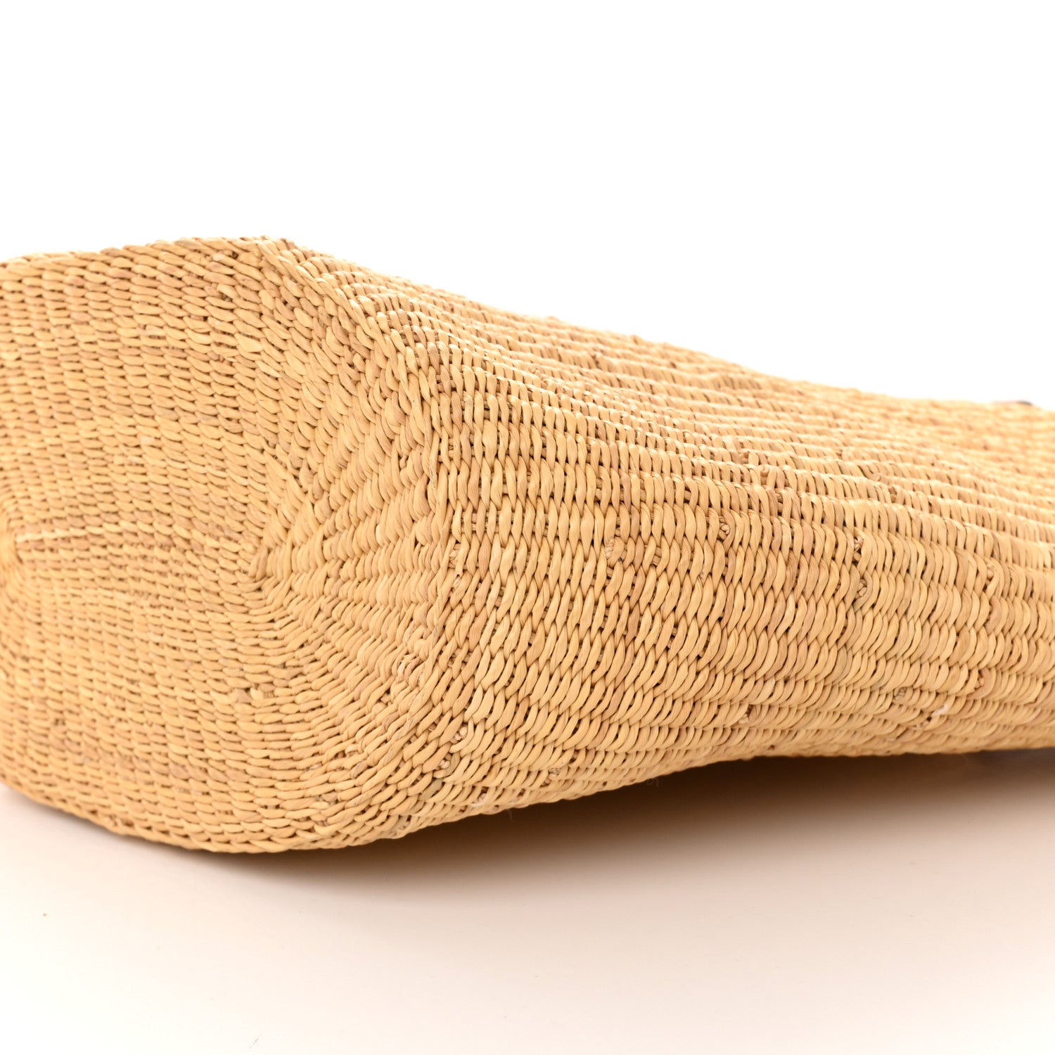 Loewe Raffia Calfskin Shell Basket Tote Natural Pecan 10 of 10