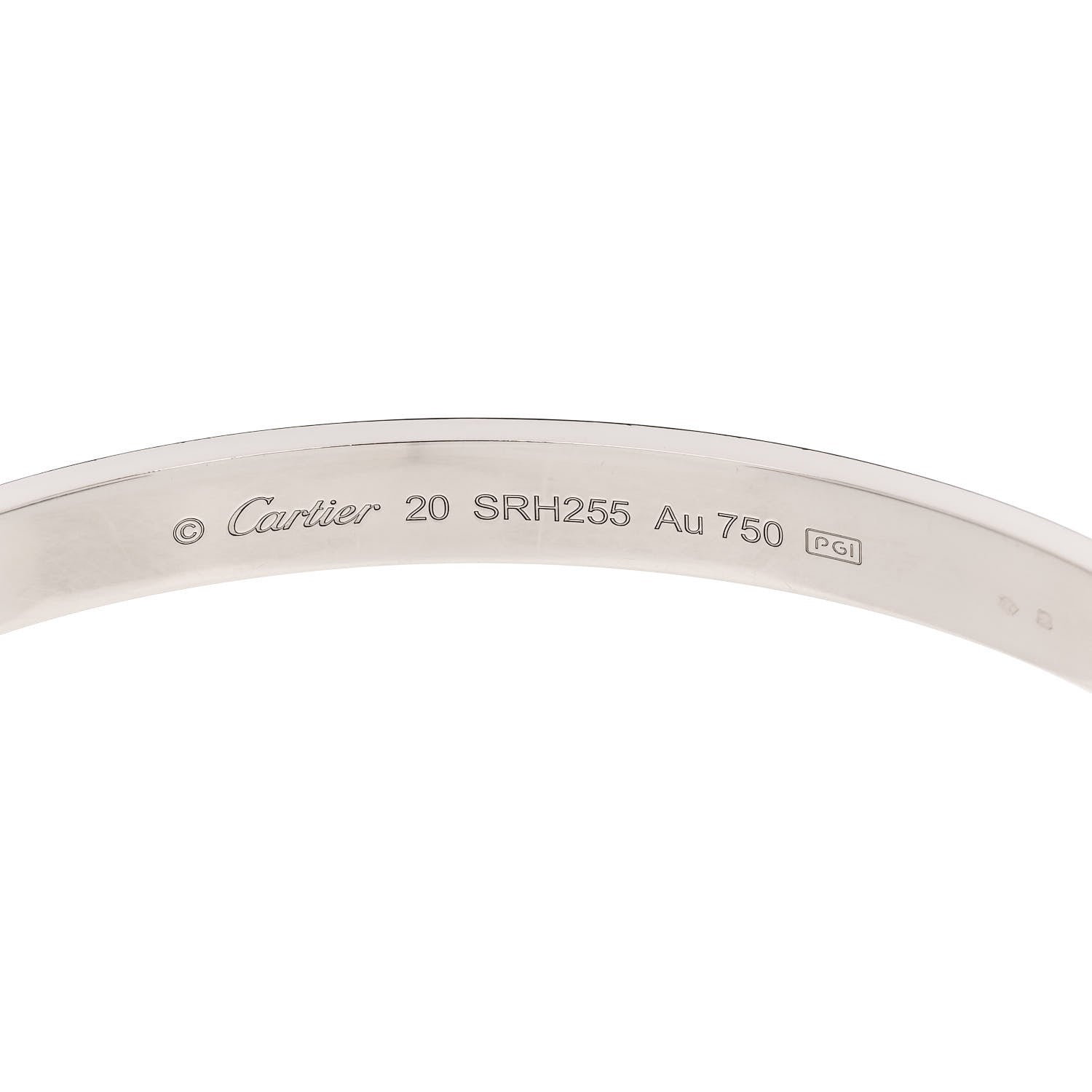 Cartier 18K White Gold LOVE Cuff Bracelet 20 3 of 4