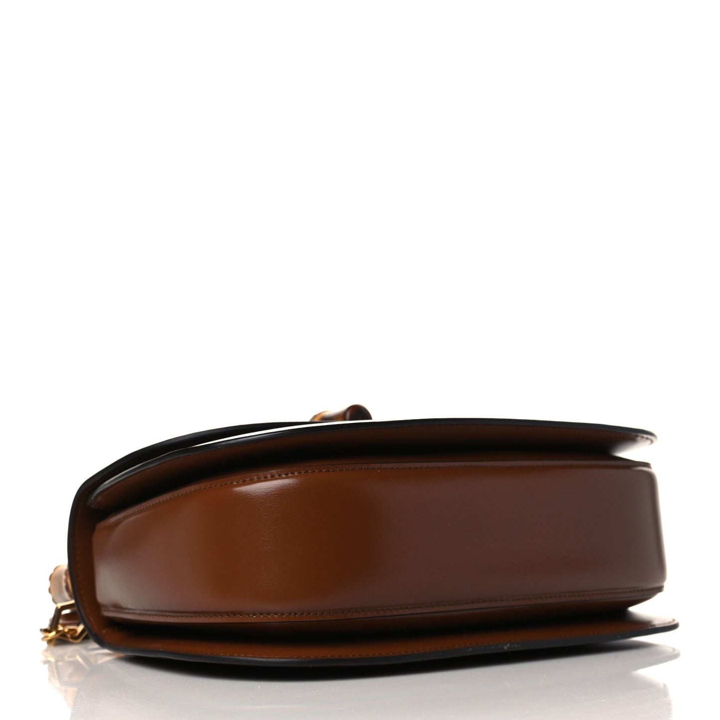 Boarded Dyana Lux Calfskin Web Medium Bamboo 1947 Top Handle Bag Brown