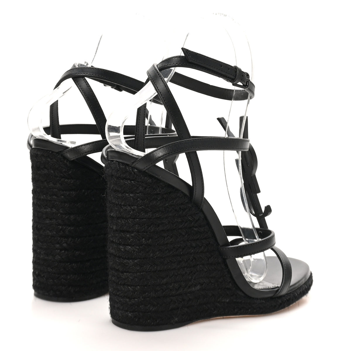 Calfskin Cassandra Espadrille 105mm Wedges 36 Black