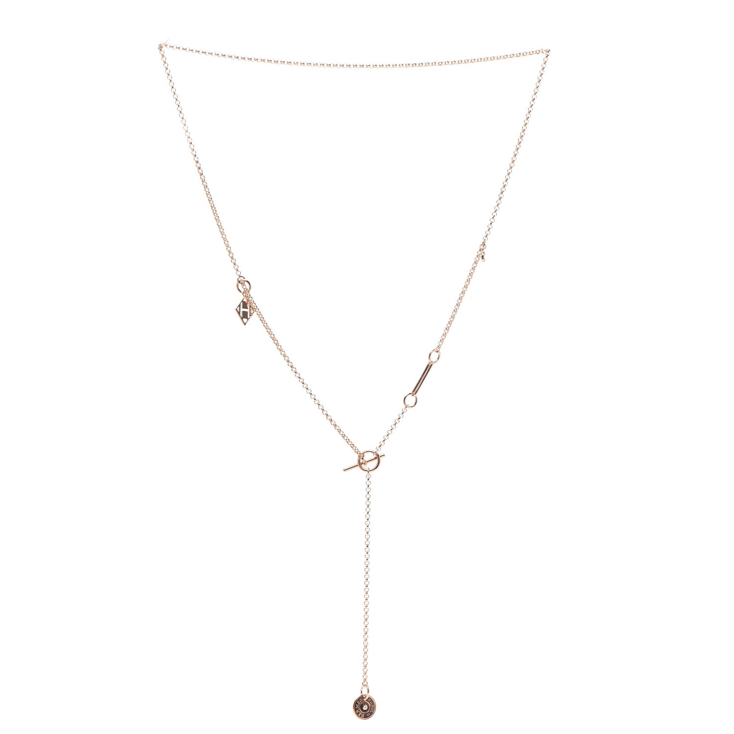 18K Rose Gold Diamond Gambade Necklace