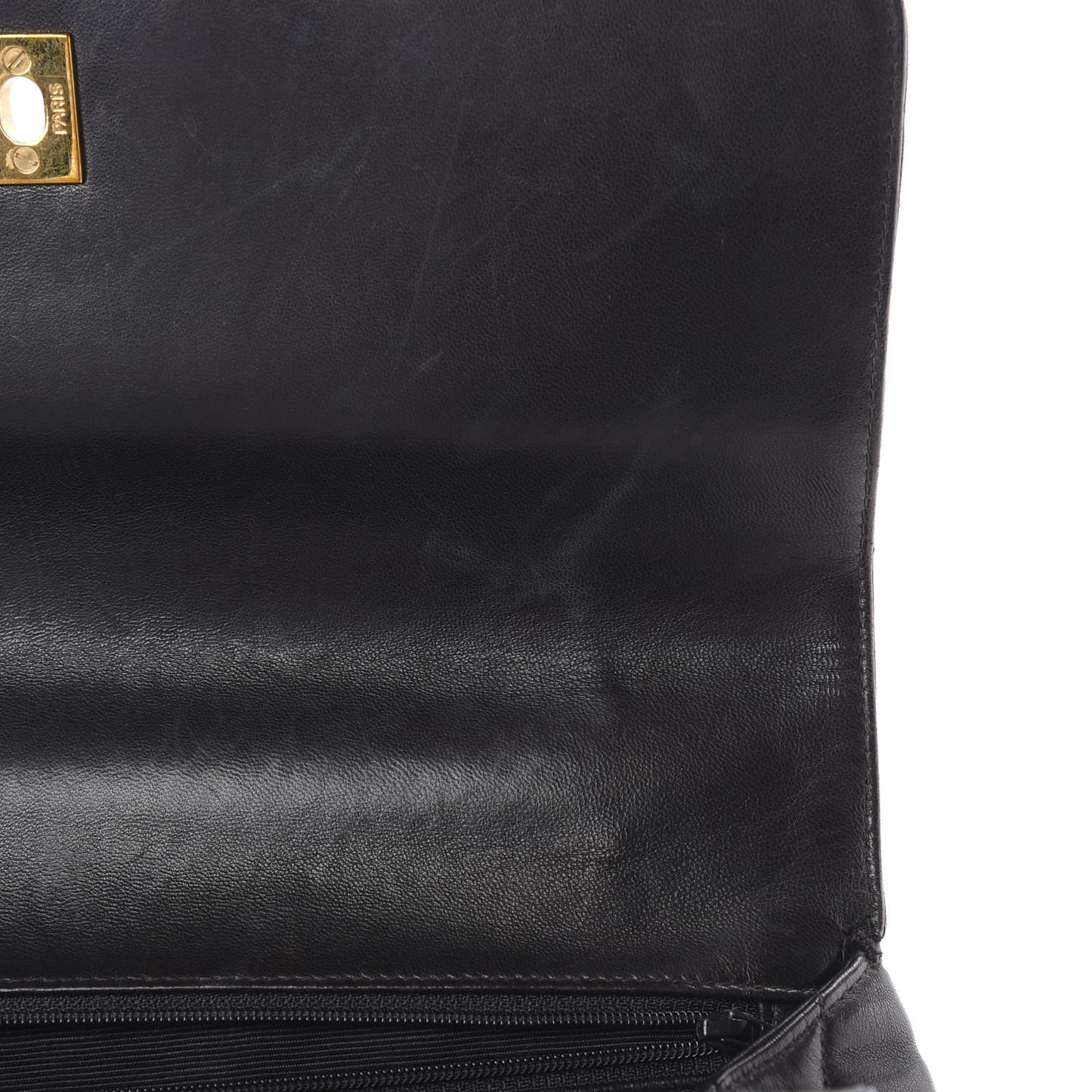 Lambskin Quilted Jumbo Kelly Flap Bag Black