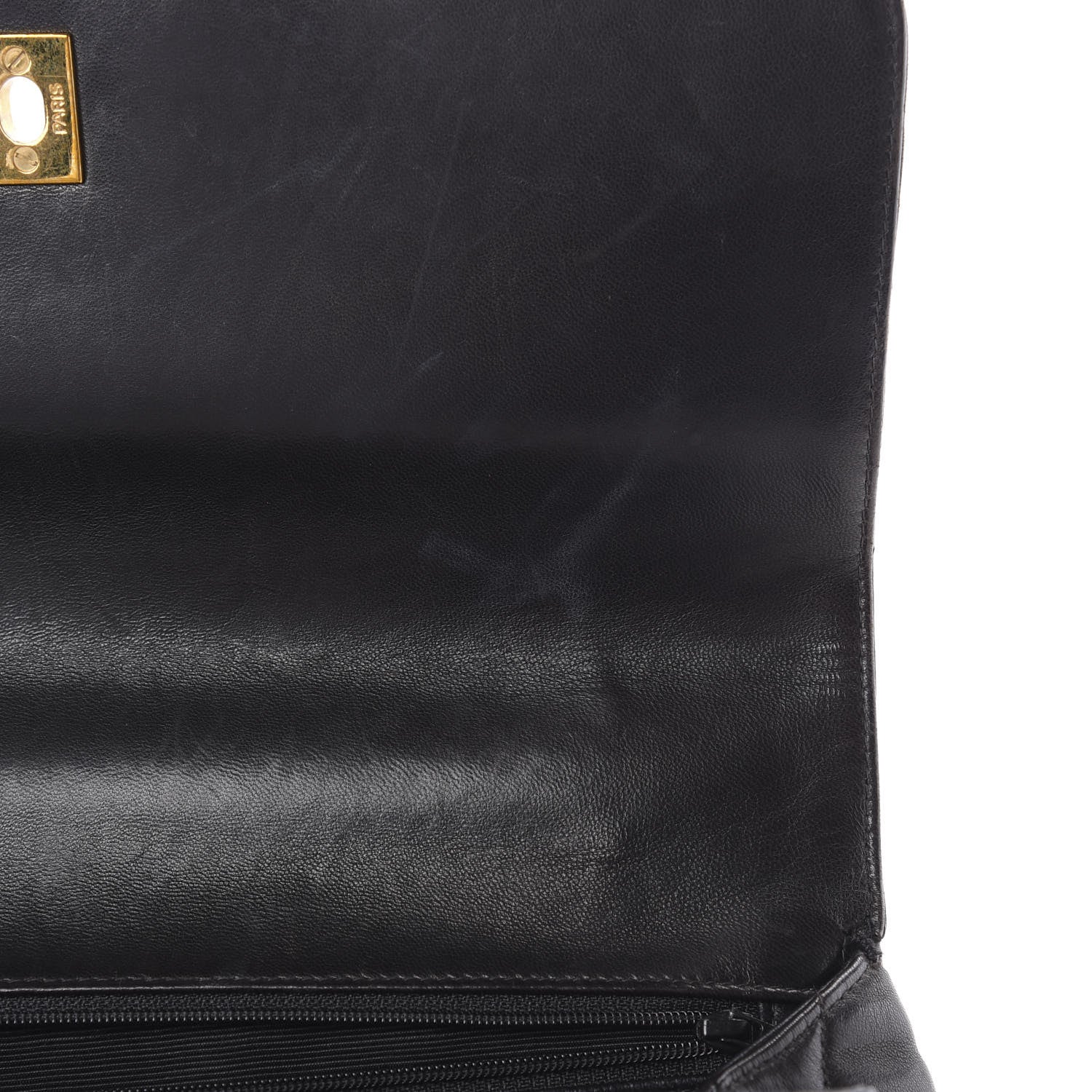 Chanel Lambskin Quilted Jumbo Kelly Flap Bag Black 16 of 22