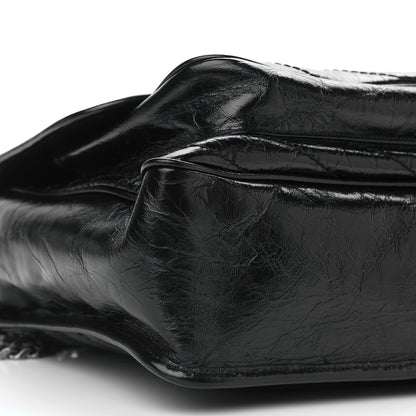 Saint Laurent Crinkled Calfskin Matelasse Monogram Large Niki Chain Satchel Black 5 of 12