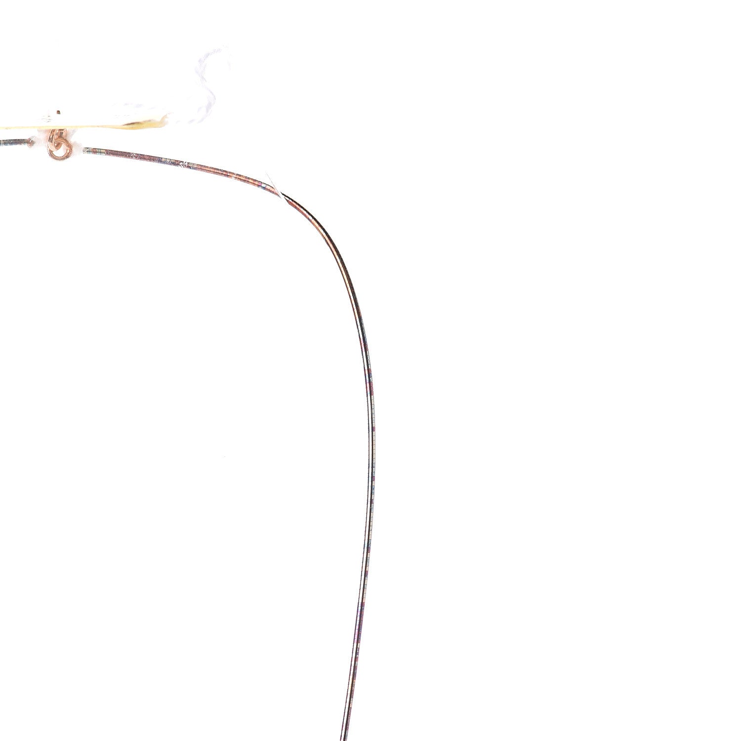 Hermes Rose Gold Lacquered Cage d'H Pendant Necklace Marine 5 of 11